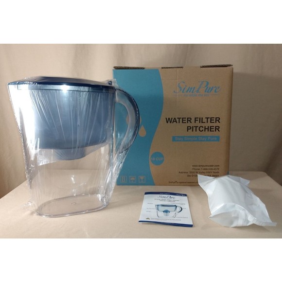 DP06 Water Filter Pitcher Purifier 10-Cup | 4-Stage Filter | SimPure